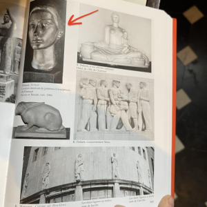 ROBERT DELNEST ' Visage de femme ' sculpture portrait / buste en bronze 1961