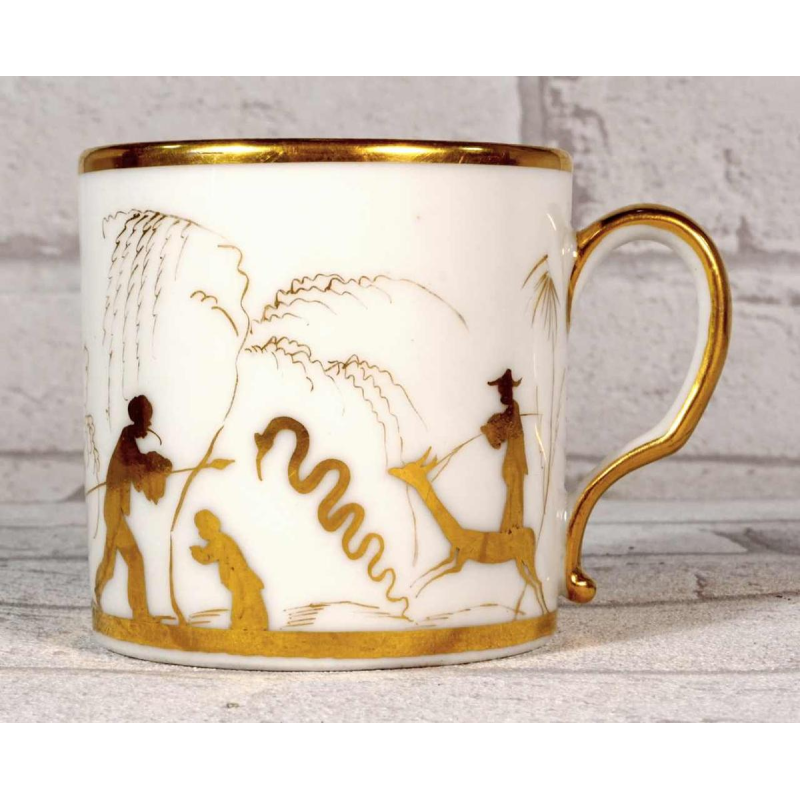 Paris porcelain, litron cup and saucer Louis XVI, 18th c