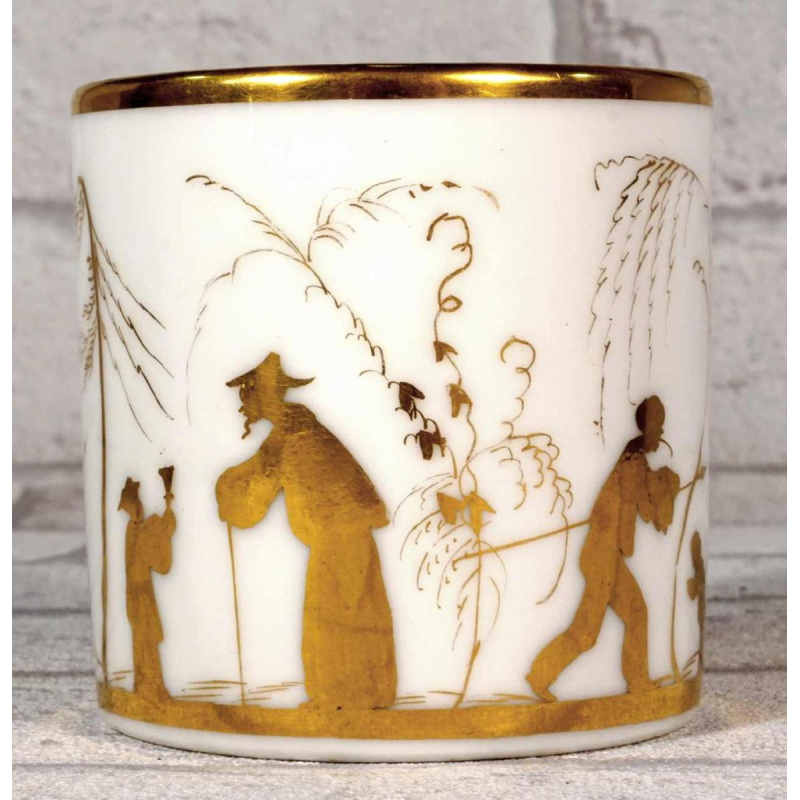 Paris porcelain, litron cup and saucer Louis XVI, 18th c