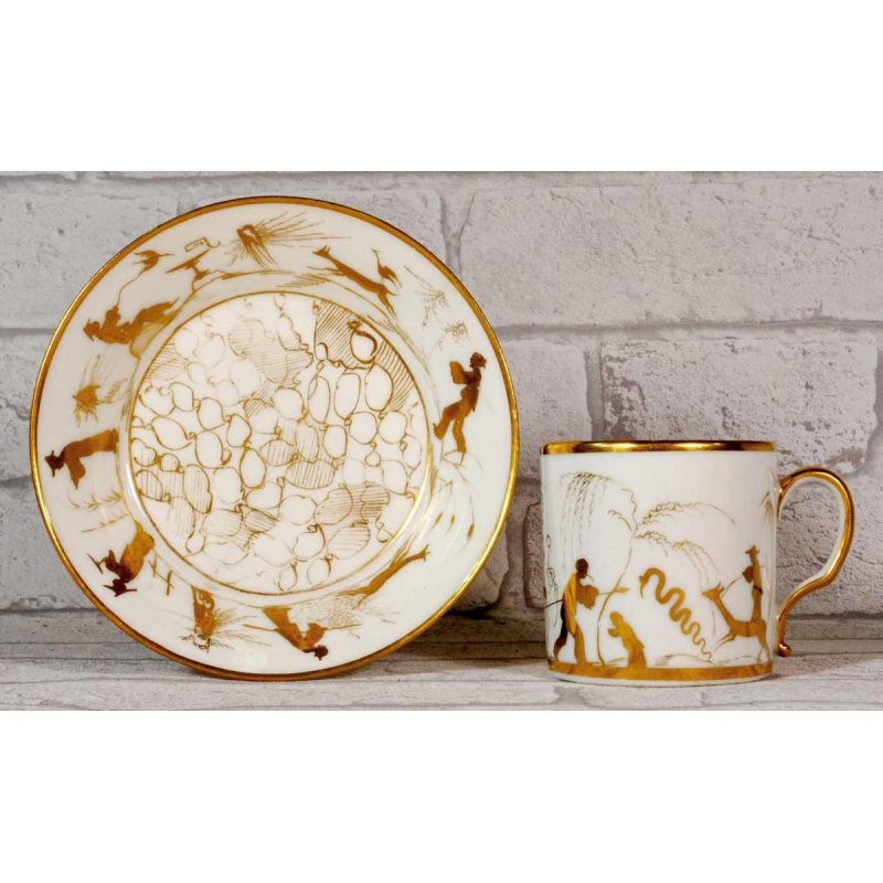 Paris porcelain, litron cup and saucer Louis XVI, 18th c