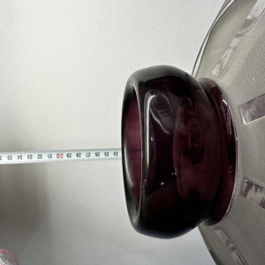 Delatte, rare Art Deco acid-etched vase, mauve lined 1925