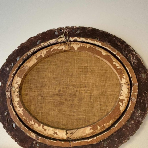 Piero Galanti 'Still life - fruit and flowers' pair of oval oils on canvas, 20th century