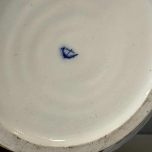 Capodimonte, pair of planters, polychrome enamelled porcelain, antique scenes decoration in bas-relief, 19th c