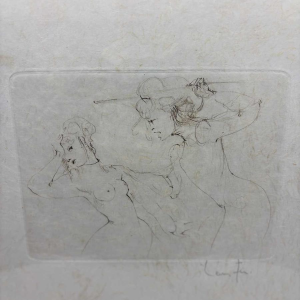 Leonor Fini, original intaglio print, signed by the artist