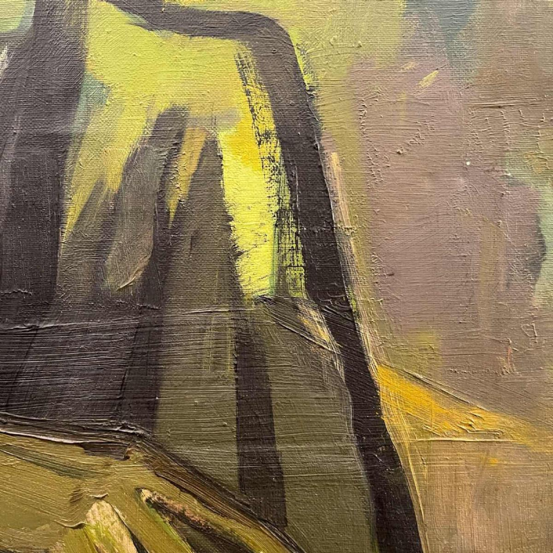 LUC PEROT 'Colette' portait de femme Fauviste, tableau huile sur toile 1947