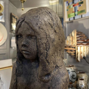 Girl' sculpture in stoneware, unique piece, ceramic in the Elie Van Damme style for Amphora, ca 1970