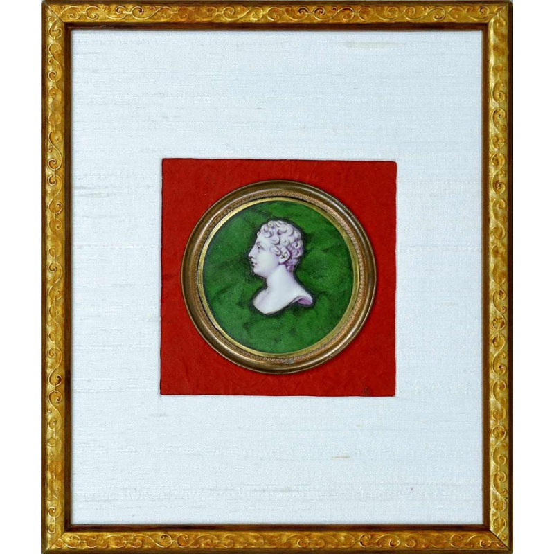 Porcelaine de Sèvres ou Paris - Roi de Rome - médaillon en biscuit, Époque Empire