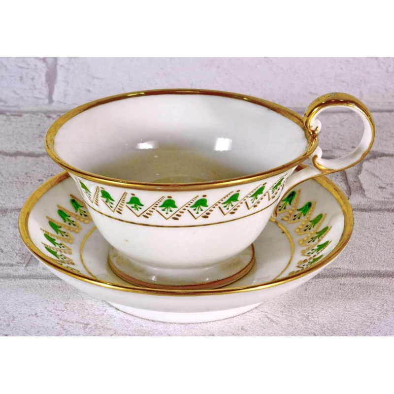 Manufacture de Dagoty et Honoré, tasse à thé en porcelaine de Paris, XIXe s