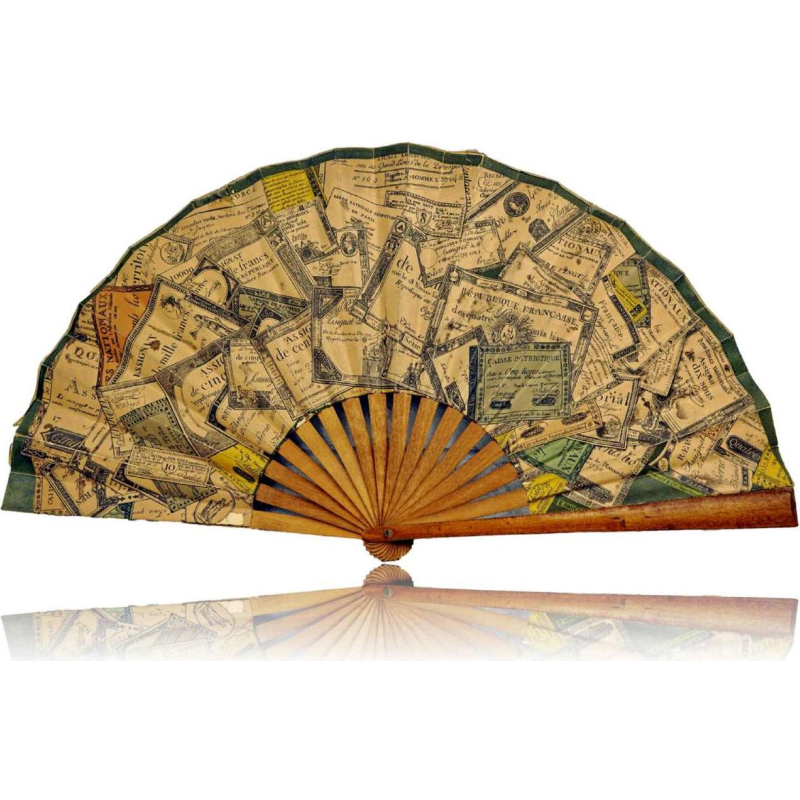 HEROLD et Cie imprimeur and E. FAUCO, fan with revolutionary assignats, 19th century