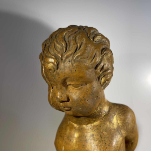Pair of Baroque cherubs carved in gilded wood, Italy / Spain / South of France, ca 1600