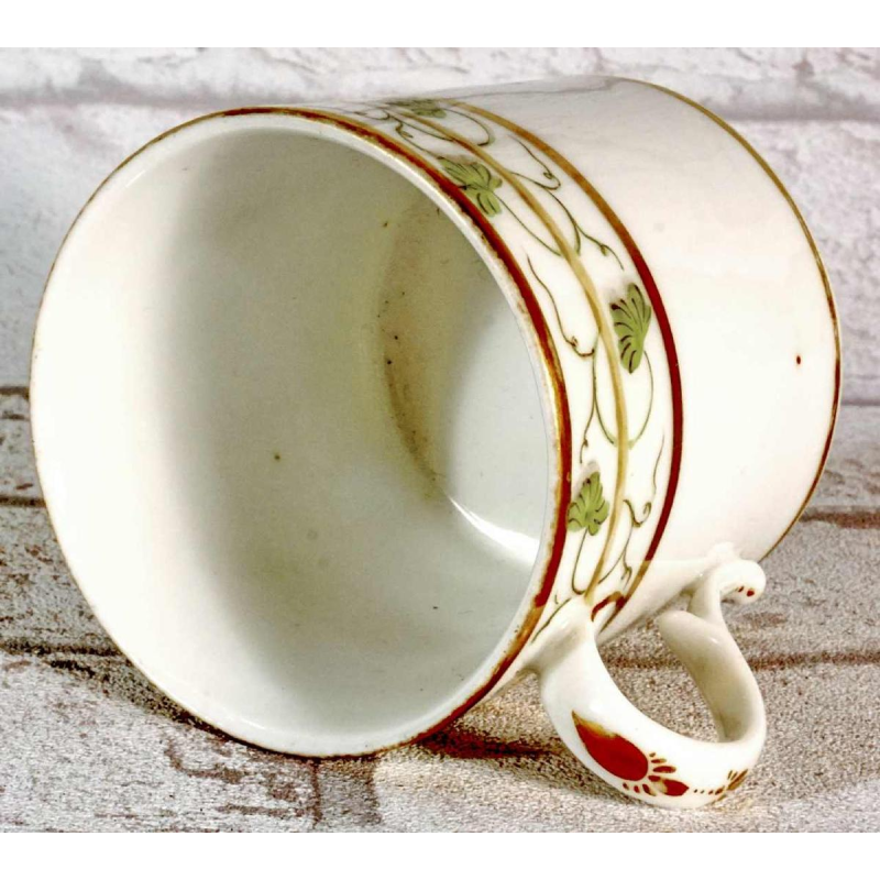 Paris porcelain, cup and saucer with rebus decoration, 18th c