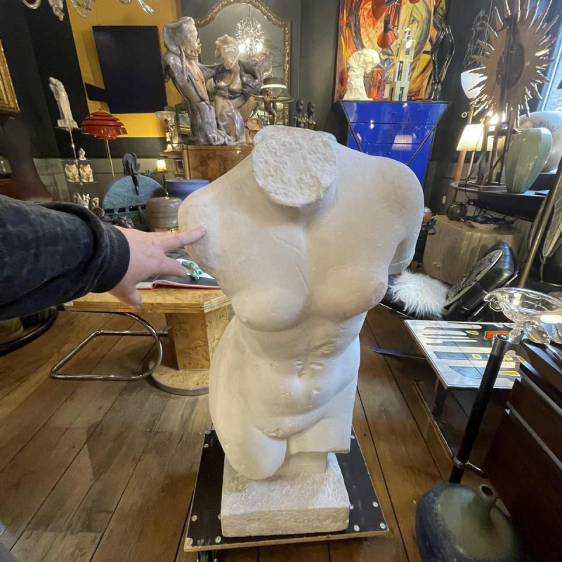 LOLA DI VITO *Large studio plaster* sculpture bust of woman, unique piece