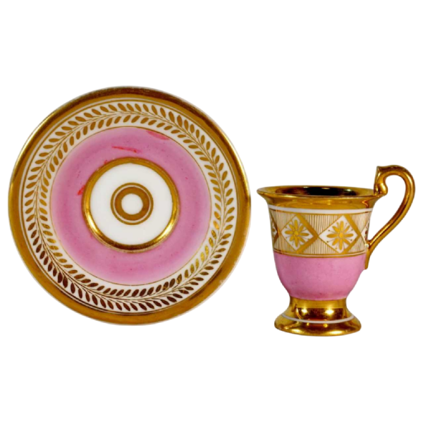 Paris porcelain, small cup and saucer, early 19th century