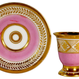 Porcelaine de Paris, petite tasse et soucoupe, début XIXe s
