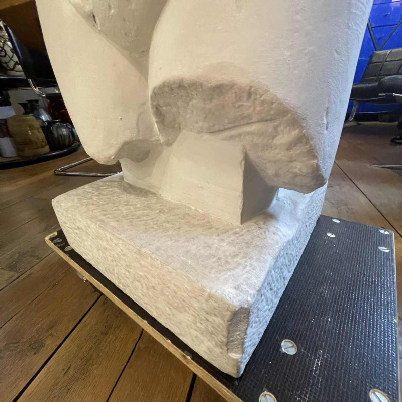 LOLA DI VITO *Large studio plaster* sculpture bust of woman, unique piece