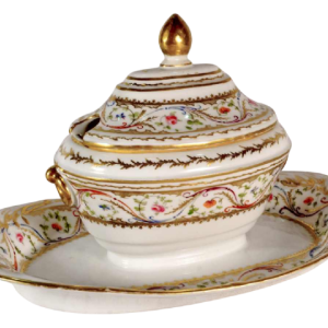 Porcelaine de Paris - Manufacture du Duc d'Angoulême, covered sugar bowl, 18th century