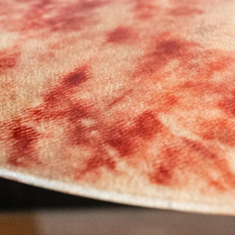 ALDO TURA, salon-/bijzettafel in rood gelakt geitenleer, Italië ca 1950