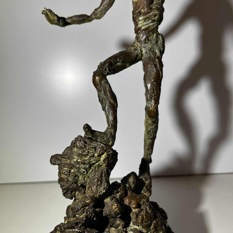 Léon de Pas Nu féminin sculpture in bronze by direct modelling, ca 1980