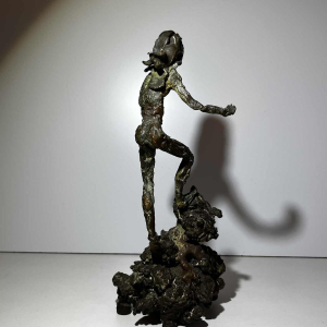 Léon de Pas 'Nu féminin' sculpture en bronze par modelage direct, ca 1980