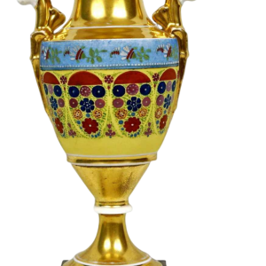 Paris porcelain, baluster vase on pedestal, early 19th century