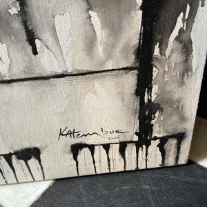 JEAN-PIERRE KATEMBWE " Birth of a girl " painting oil on canvas 2017