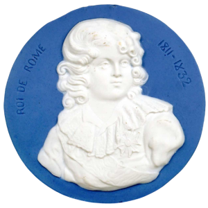 Médaillon en biscuit de porcelaine 'Le Roi de Rome' XIXe s