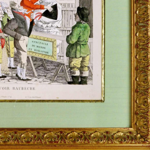 Engraving - Allez voir Baubèche - Spectacle du monde en miniature - Empire period