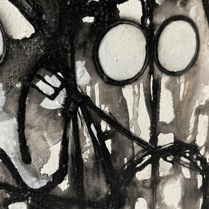 JEAN-PIERRE KATEMBWE " Birth of a girl " painting oil on canvas 2017