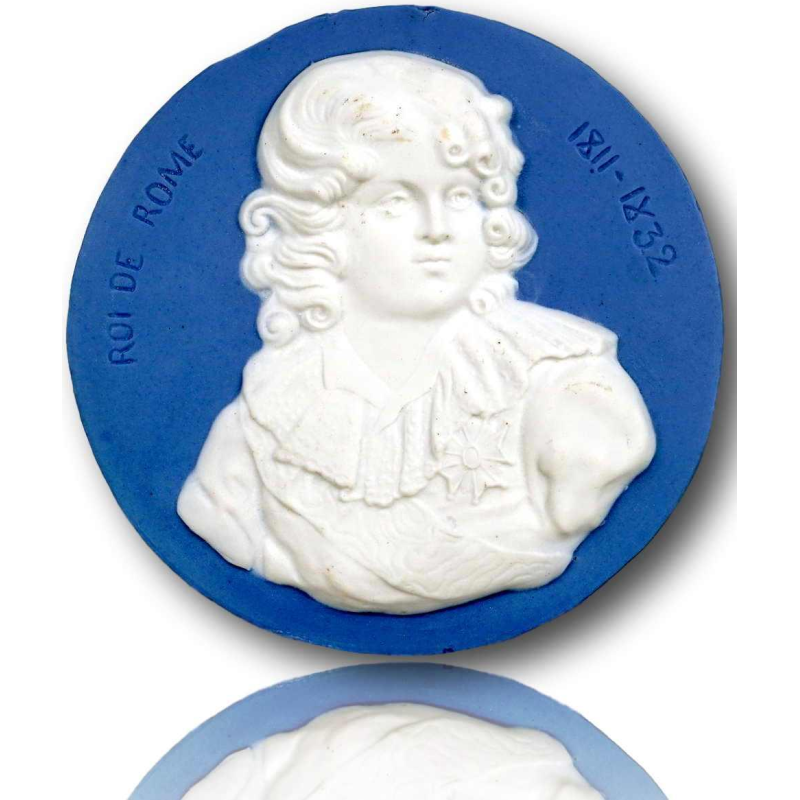 Bisque porcelain medallion The King of Rome 19th c