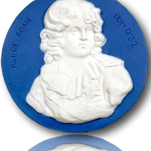 Médaillon en biscuit de porcelaine 'Le Roi de Rome' XIXe s