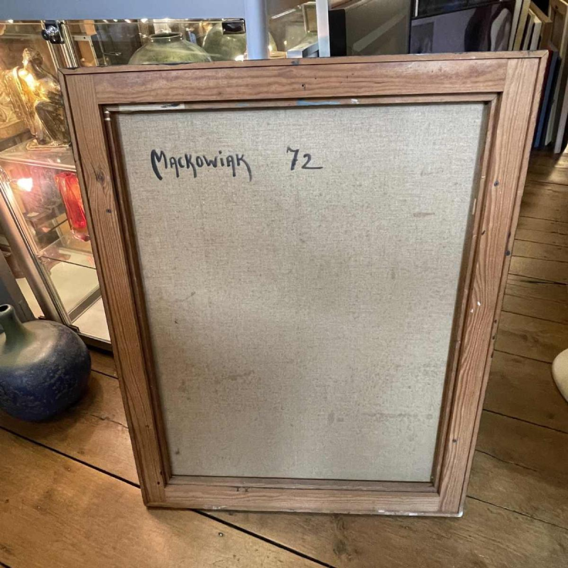 MACKOWIAK ERWIN " Nude 1972 " Belgian Pop'Art, painting / oil on canvas