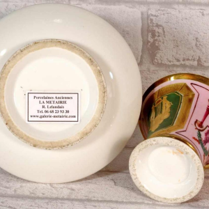 Paris porcelain, Empire period Jasmin cup and saucer, 19th c