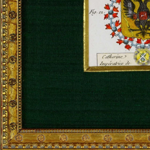 Engraving 'Catherine II, Impératrice de toutes les Russies' coat of arms XVIIIe s