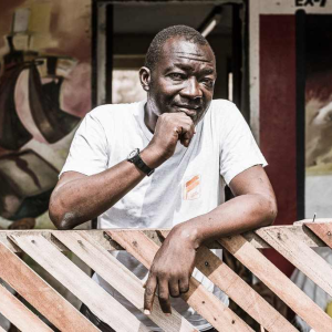 JEAN-PIERRE KATEMBWE " Naissance d'une fille " peinture huile sur toile 2017