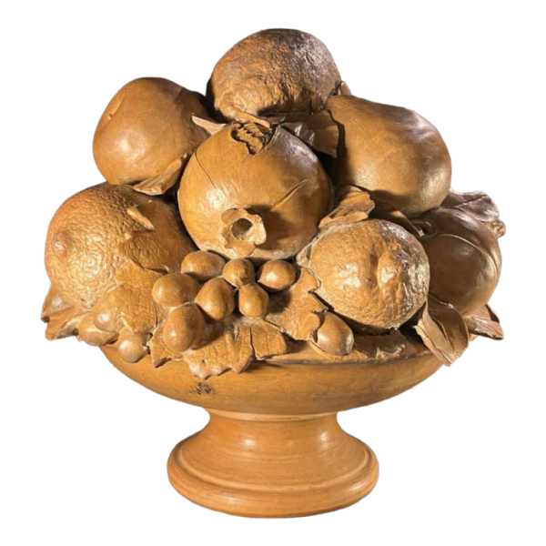 Baroque style terracotta fruit abundance bowl / dish, Italian work, ca 1900