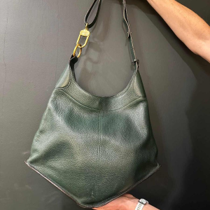Delvaux, sac "Satan" cuir grainé vert bouteille