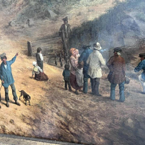 Michel T. A. Van Cuyck, "Panorama of the village" (Grez-Doiceau?), oil on canvas, 1859