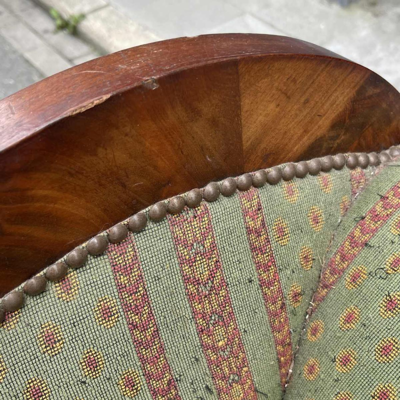 Antieke Charles X stijl 'Gondole' sofa die gerestaureerd moet worden, 19e eeuw
