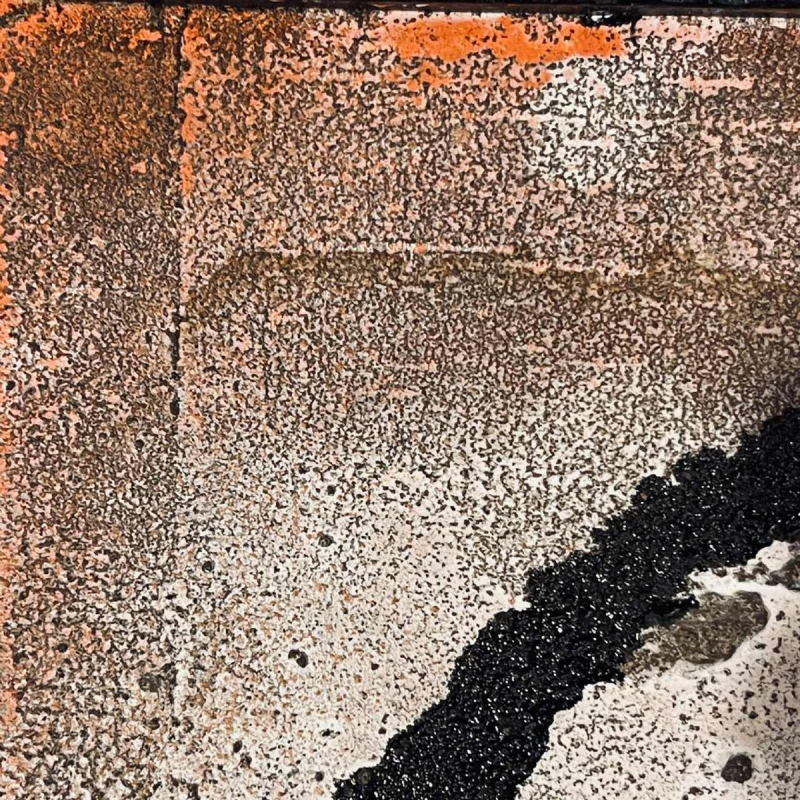 Louis-Marie Londot, abstract schilderij, olieverf en concreties op paneel N°16, 1963