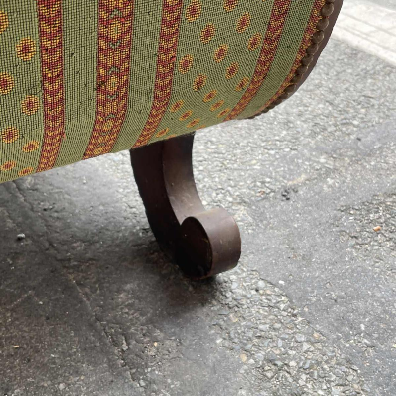 Antique Charles X style 'Gondole' sofa in need of restoration, 19th century