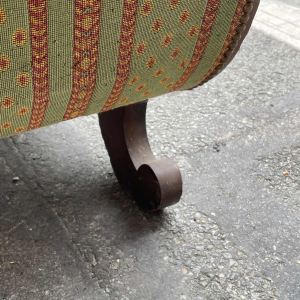 Antique Charles X style 'Gondole' sofa in need of restoration, 19th century