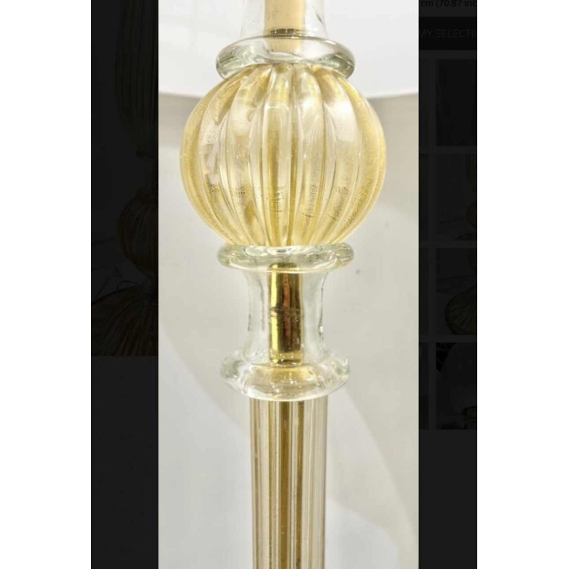 Seguso Vetri d'Arte, staande lamp van Venetiaans glas, circa 1940