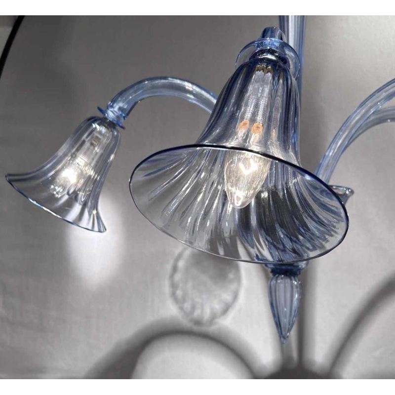 Venini , Five-branch chandelier in Venetian glass 1930/1940