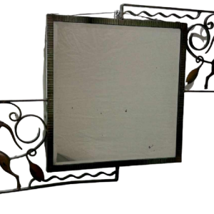 Michel Zadounaïsky, Art Deco smeedijzeren dierenspiegel, Frankrijk ca 1935