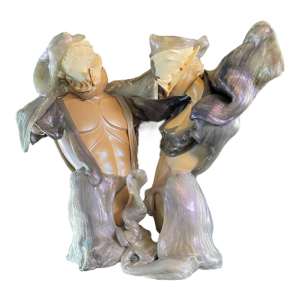 REMO PINTUS 'Echtpaar met schelpen' Fantastische sculptuur in Polystirolo, 1970