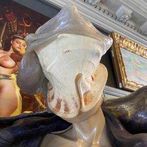 REMO PINTUS 'Couple with shells' Fantastic Surrealist Polystirolo Sculpture, 70s