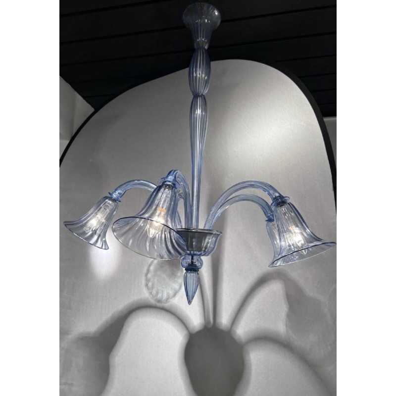 Venini , Kroonluchter met vijf takken in Venetiaans glas 1930/1940