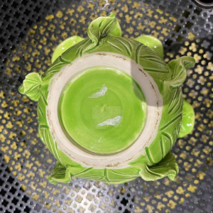 Jean ROGER (attributed) ceramic 'cabbage leaves' planter, circa 1950