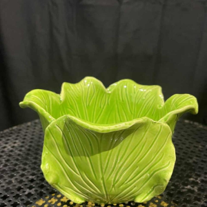 Jean ROGER (attributed) ceramic 'cabbage leaves' planter, circa 1950