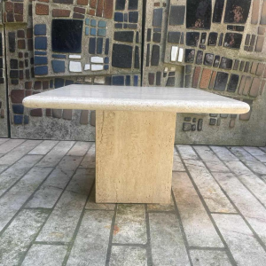 Travertine coffee table, Italian design, circa 1970